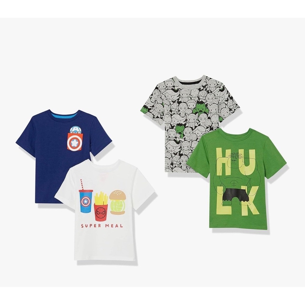 Amazon Essentials Disney‎ Marvel Toddlers' Short-Sleeve Tees Multipacks 2T NIP